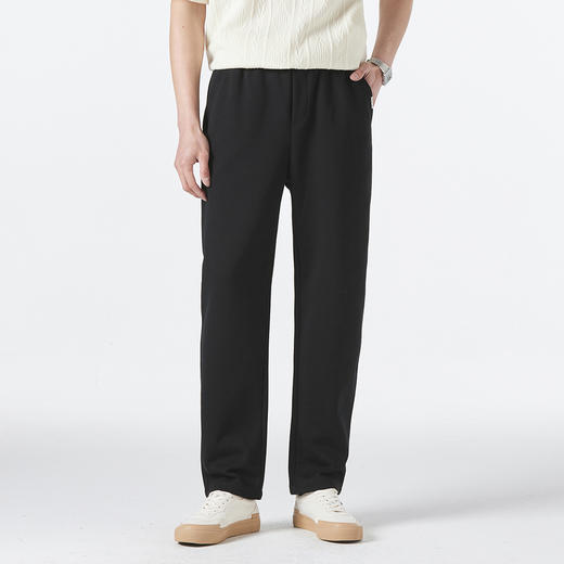 GXG男装25年春季时尚松紧腰抽绳休闲百搭男式直筒长裤K&C 商品图8