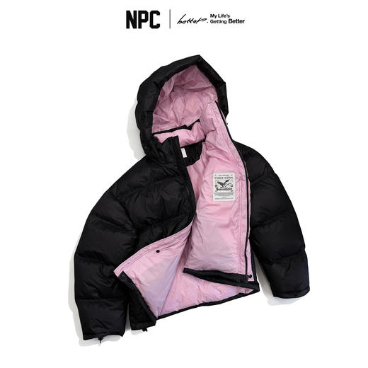 NPC预约李老板直播间撞色90%鹅绒服连帽升级小泡芙2.0冬NP5BDJ16 商品图3