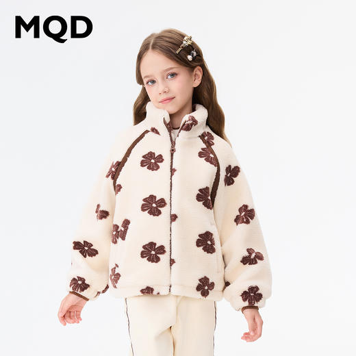 【秒】【MQD】女童冬季可爱俏皮满版花朵立领外套 商品图1