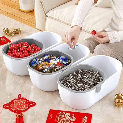 懒人嗑瓜子神器果盘客厅茶几家用零食收纳盒干果盒双层水果沥水篮 商品图4