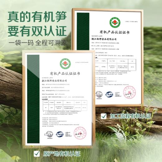 【开袋即烹】极野鲜笋 双有机玉兰笋尖 200g/袋*5袋 全程可溯源 只用嫩笋尖 手工精切 商品图3