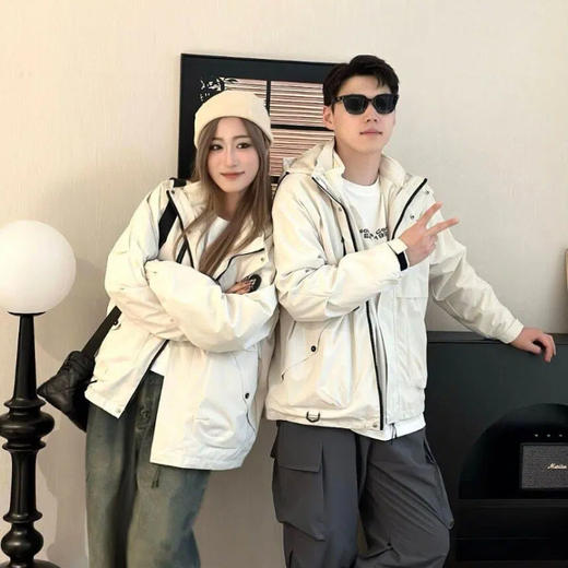 NOME 石墨烯户外棉服 男女同款 户外棉服石墨烯内里温暖加备；防水防污防风，内胆可拆卸，OVERSIZE版型 商品图3