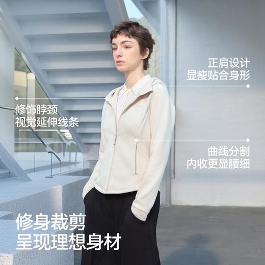 商场同款|森马外套女春季分割紧身正肩连帽夹克字母2026新款上衣 商品图2