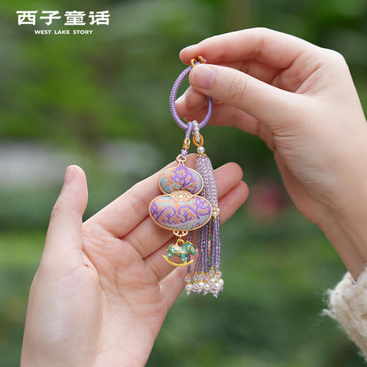 灵隐文创  宋锦葫芦挂件马年系列招米钥匙扣非遗纪念品 商品图2