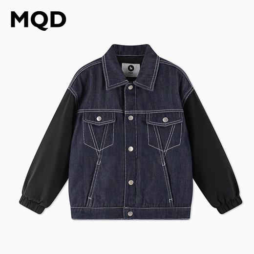 【秒】【MQD】男童冬季潮酷异料精致休闲翻领棉衣 商品图4
