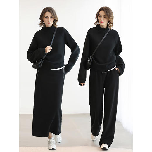 COCOBELLA抗静电拉绒立领卫衣女发热保暖半高领上衣SE3013-3 商品图0