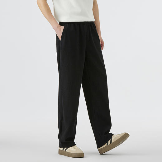 GXG男装25夏季时尚松紧腰抽绳运动休闲舒适百搭男式直筒长裤K&C 商品图2