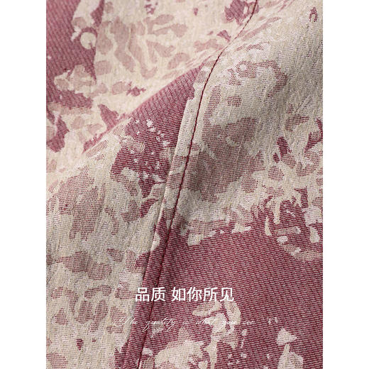 COCOBELLA色织撞色提花质感棉麻半身裙女早秋遮胯通勤长裙HS3032 商品图4