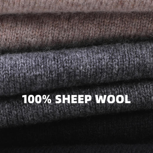 WW 1031围脖男羊毛冬防寒护颈男士纯色针织脖套 商品图4