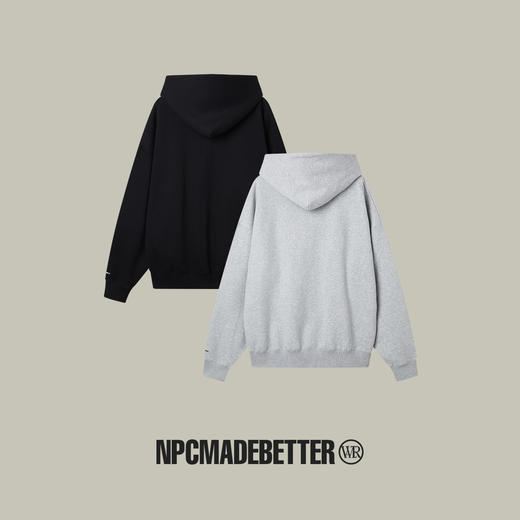 NPC潮牌CC系列毛巾贴布绣小狗卫衣简单百搭秋季情侣柔软CC3AST25 商品图1