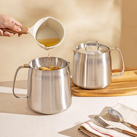 摩登主妇304不锈钢滤油壶厨房家用漏油网过滤油渣神器油瓶油罐壶