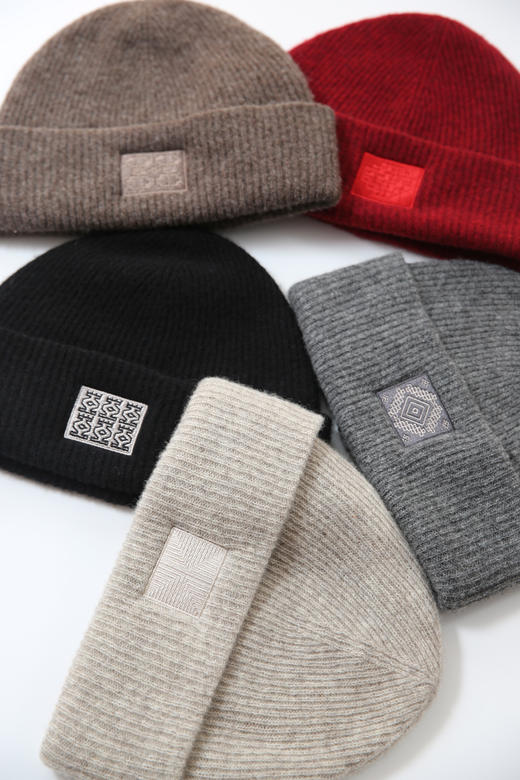 饮水鸟藏地牦牛绒祥瑞纹样帽情侣休闲出游针织保暖双层男女通用 商品图10