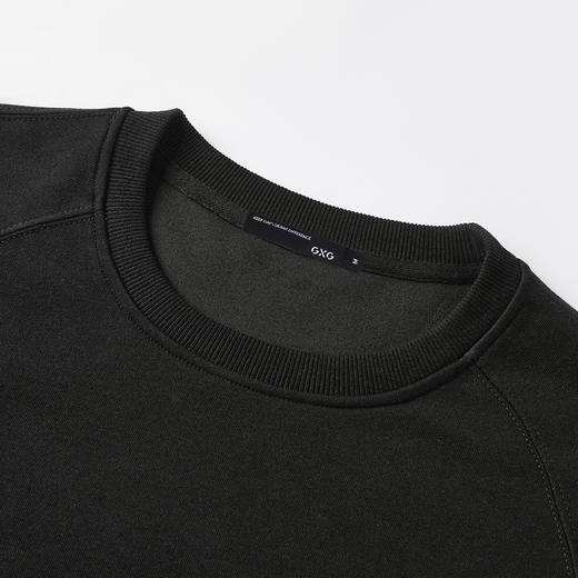 GXG男装秋季时尚拼接简约百搭罗纹圆领男式套头卫衣K&C 商品图6