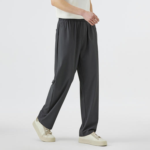 GXG男装25夏季舒适弹力松紧腰系绳轻薄透气男式直筒休闲长裤K&C 商品图11