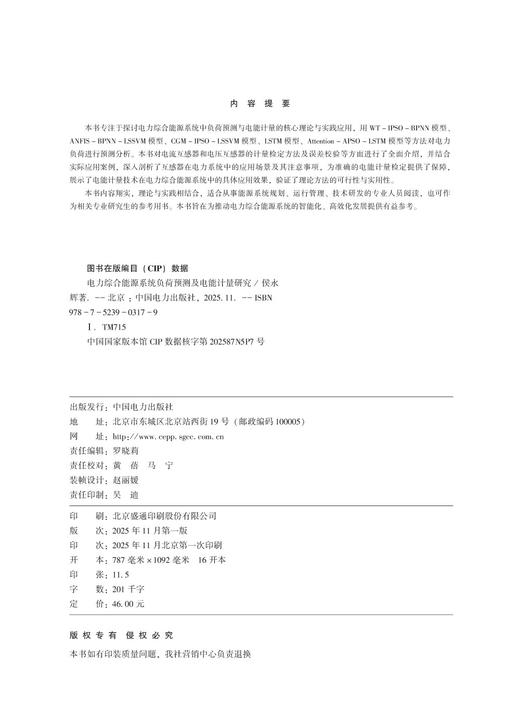 电力综合能源系统负荷预测及电能计量研究 商品图3