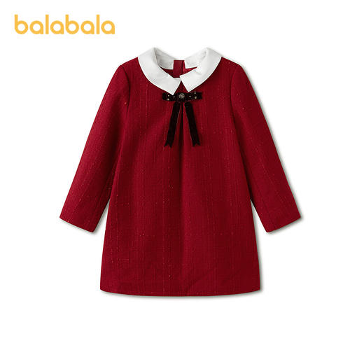 【商场同款】巴拉巴拉童装儿童连衣裙女童2026新款春装新年小香风 商品图0