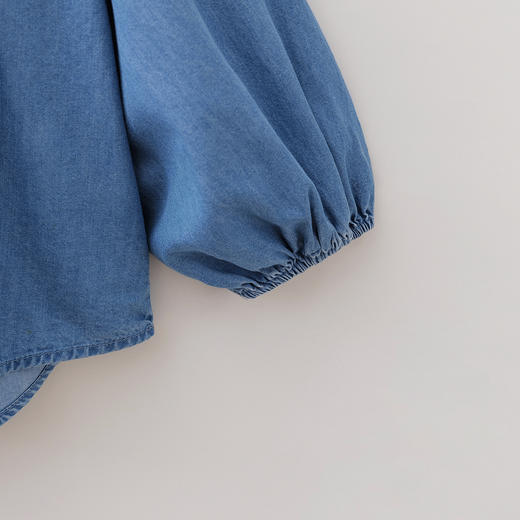 马克珍妮复古文艺女童花边牛仔衬衫宝宝衬衣2026年春装新款560151 商品图4