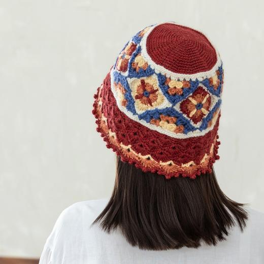 苏苏姐家岁暖菱格渔夫帽手工diy编织毛线团帽子钩针粗羊毛材料包 商品图2