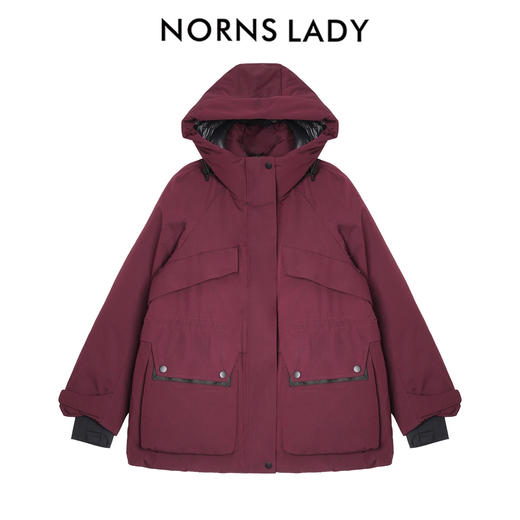 NORNS LADY诺恩 冬季加厚连帽防风保暖外套女宽松外套 H25WK82886 商品图1