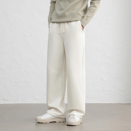 GXG男装25秋季时尚松紧腰系绳宽松休闲运动裤男式直筒休闲长裤K&C 商品图7