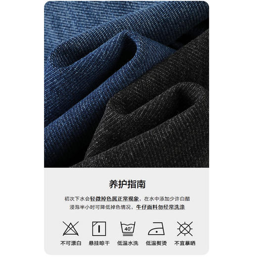 GXG男装25夏季时尚简约清爽透气舒适柔软高腰宽松男式直筒牛仔裤K&C 商品图4