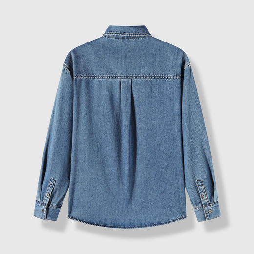 GXG男装25秋季经典百搭潮流复古简约翻领短款男式牛仔夹克上衣K&C 商品图6