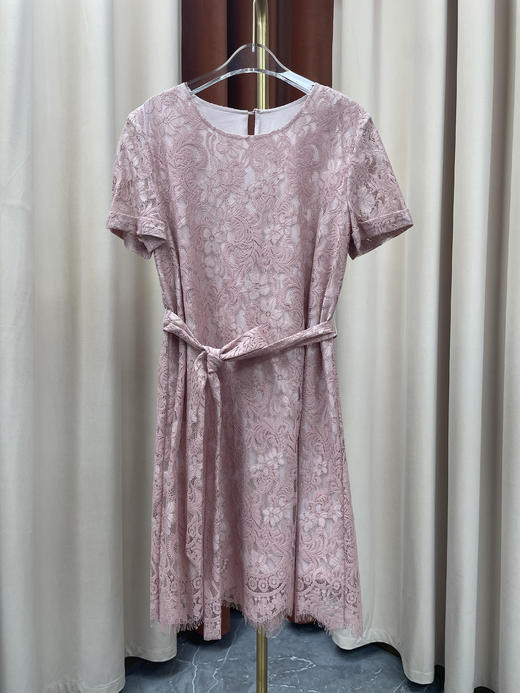 「断码清仓」香芋紫收腰系带显瘦镂空蕾丝仙女裙 L码 ZFYY193 商品图1