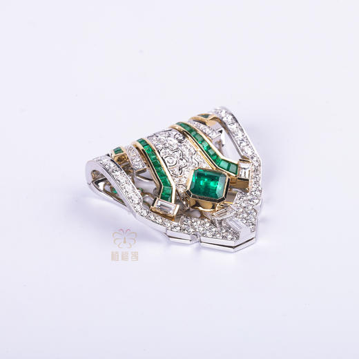 【荣耀】祖母绿夹扣胸针   XZ12403012 商品图3