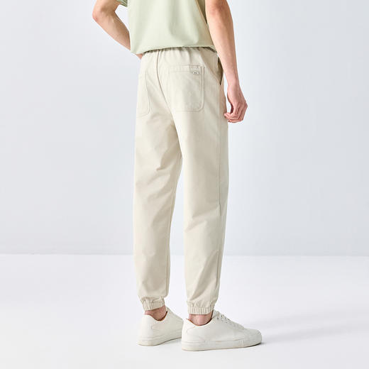 GXG男装25夏季时尚撞色抽绳舒适松紧腰简约百搭男式束脚长裤K&C 商品图11