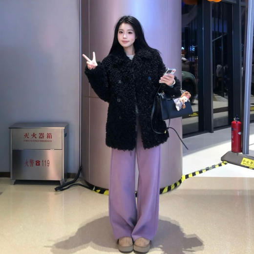 Beau Muse小暖炉加绒加厚休闲卫裤 脚口抽绳版/小个子束脚版 商品图5