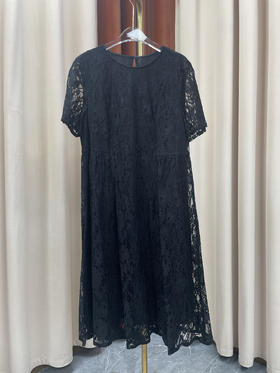 「断码清仓」黑色蕾丝宽松显瘦镂空仙女裙L码 ZFYY198