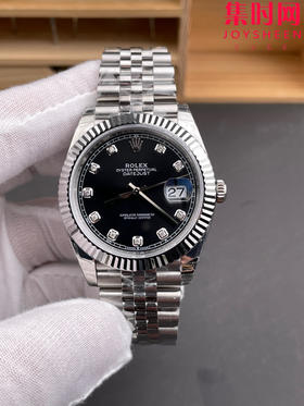 劳力士 VS日志41系列 VS日志黑盘钻面 男士腕表 丹东3235机 五珠带 表径41mm