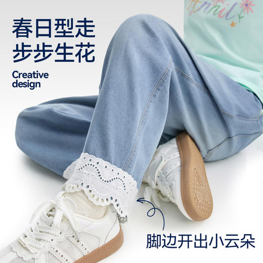 女童全腰牛仔单裤春季新款安奈儿童装EG616554 商品图3