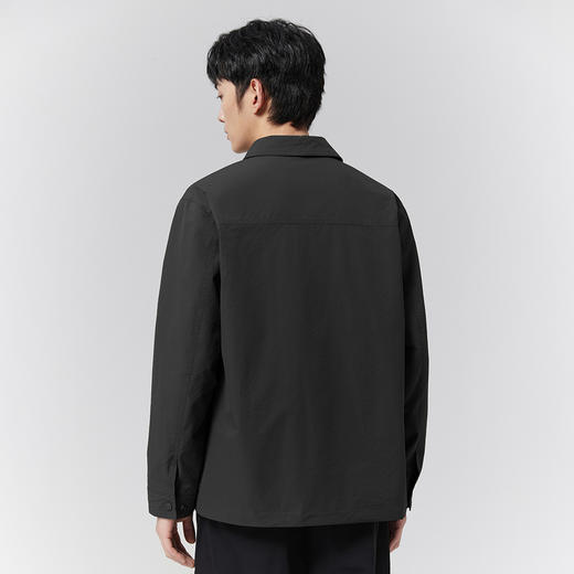 GXG男装【微皱肌理】25春季时尚简约翻领百搭休闲工装男式夹克K&C 商品图11