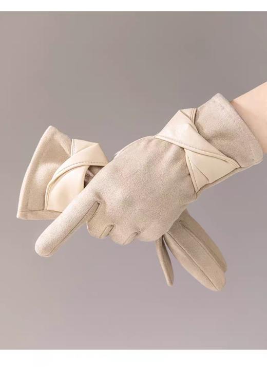 【多妈团购 （39.9元任选2双）LEOS VITI小香风麂皮绒保暖手套（任意选2件分别加入购物车下单）】冬天骑车不会冻手啦~精致女孩的御寒刚需!经典小香风设计，高级麂皮绒，内里全覆盖短绒-安嘉 商品图5