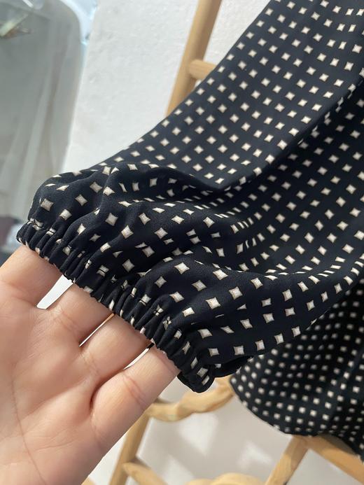 「断码清仓」女装荷叶边领印花长袖雪纺衬衫 M码 ZFYY237 商品图2