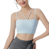 【限时秒】YOGACODE【火树银花系列】运动内衣女固定杯罗纹细肩吊带一体式瑜伽文胸健身内衣DWC116016 商品缩略图4