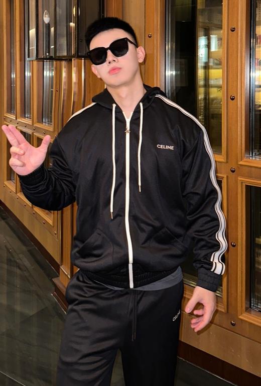 男款刺绣logo连帽外套he008 商品图2