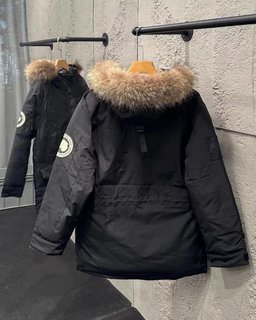 D121540休闲机能工装风纯色毛领连帽中长款滑雪服极地羽绒服男女同款 商品图14