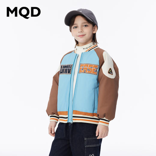 【秒】【MQD】男童潮酷贴布绣保暖舒适棒球领羽绒服 商品图5