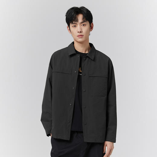 GXG男装【微皱肌理】25春季时尚简约翻领百搭休闲工装男式夹克K&C 商品图8