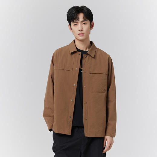 GXG男装【微皱肌理】25春季时尚简约翻领百搭休闲工装男式夹克K&C 商品图4