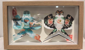 山水蓝燕 牡丹黑燕 双支风筝礼盒