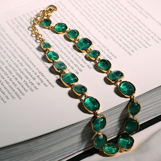 北京仓｜Goossens Paris-CABOCHONS-绿色 岩石水晶 项链［法国设计师］ 商品图2