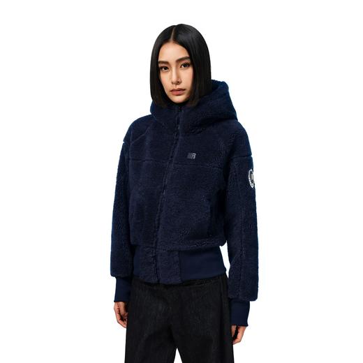 FDR 修身连帽羊羔绒开衫外套 商品图2