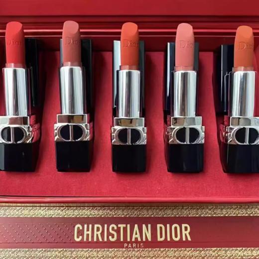 【跨境仓发货】Dior/迪奥烈焰蓝金口红五件套1.5g*5只礼盒装（#999丝绒+#720丝绒+#777丝绒+#772丝绒+#840丝绒） 商品图4