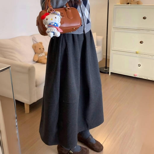 BeauMuse毛呢花苞裙 商品图2