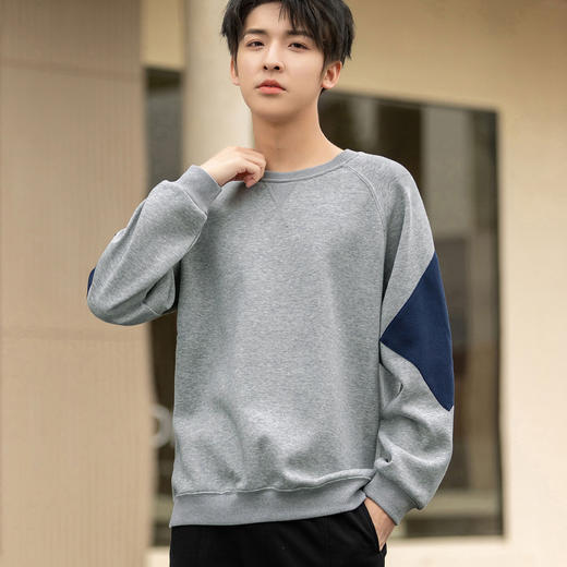 GXG男装秋季时尚撞色拼接运动休闲男式圆领长袖卫衣K&C 商品图7
