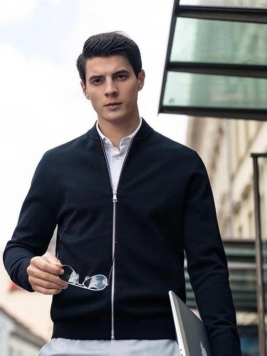 【男士立领羊毛夹克外套】精选澳洲进口100%羊毛面料，立体裁剪！宽松休闲版型，适合各种身材！无标发货WD 商品图2