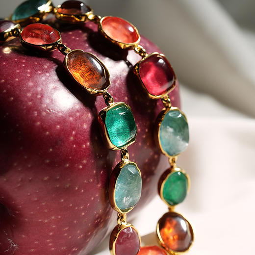 北京仓｜Goossens Paris-CABOCHONS-彩虹色 岩石水晶 项链［法国设计师］ 商品图4